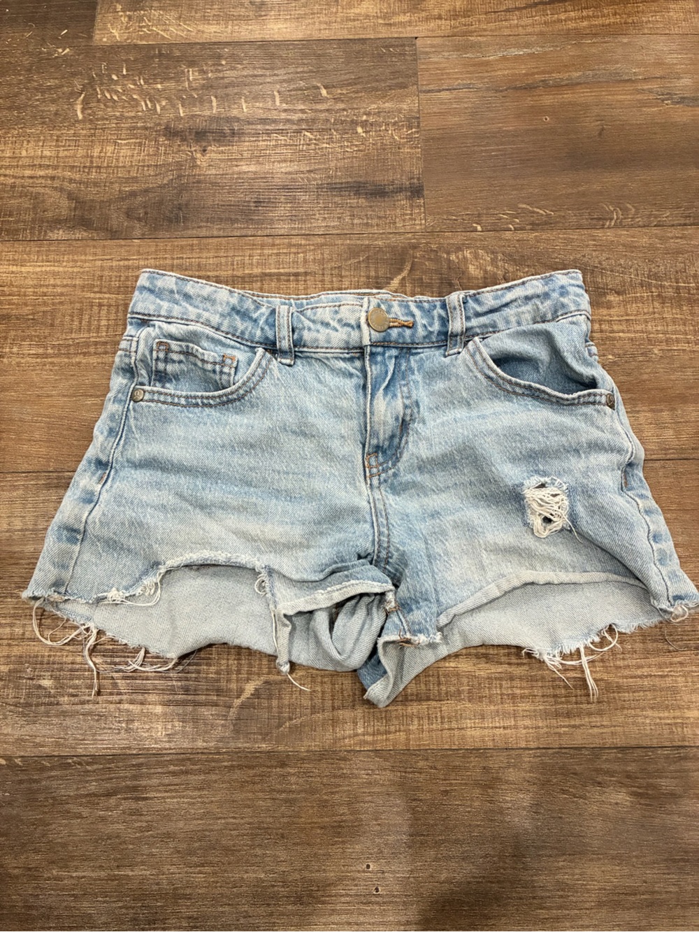 Art Class Girls Light Blue Distressed Denim Shorts